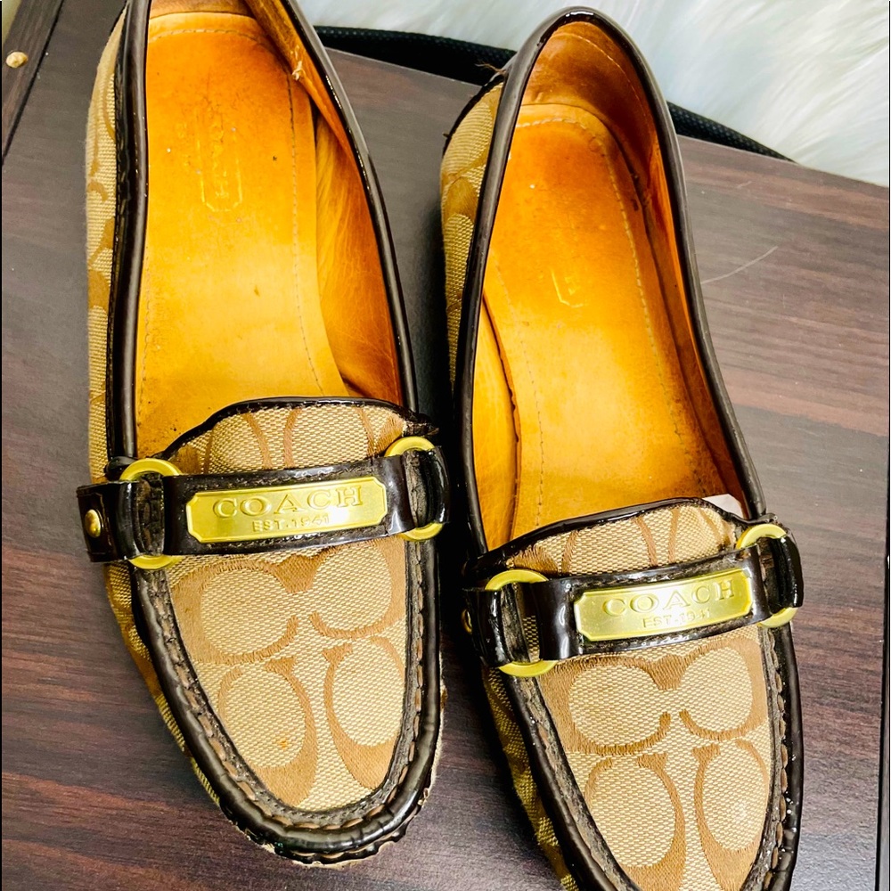 Coach Felicia Monogram Loafers Brown Flats Gem
